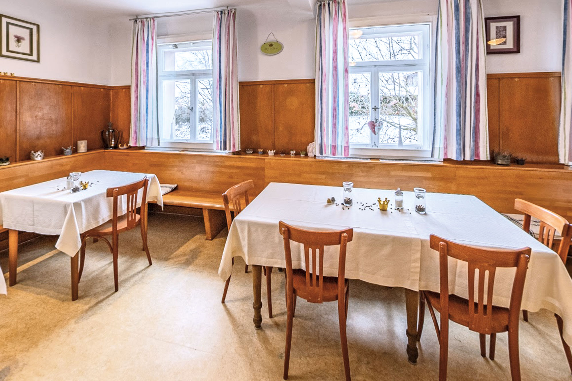 Frühstücksraum im Hotel Garni Krone